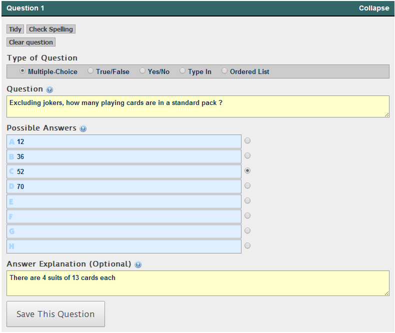 Sample Question : Multiple Choice