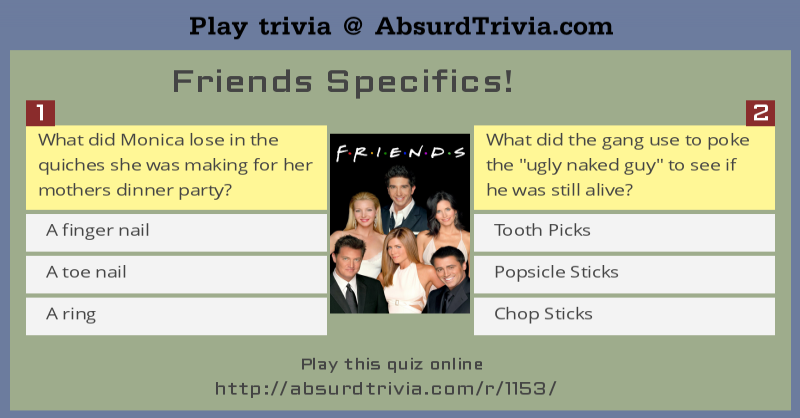 Trivia Quiz Friends Specifics