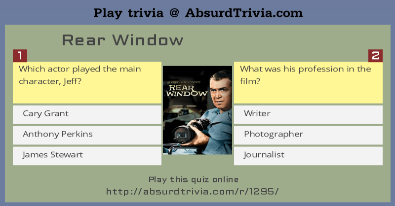 Trivia Quiz Rear Window