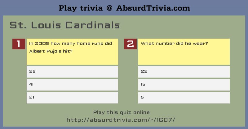 21 St. Louis Cardinals Trivia Questions: Can You Fly Through This Quiz?