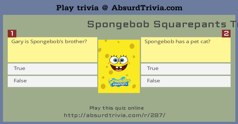 Spongebob Squarepants Trivia