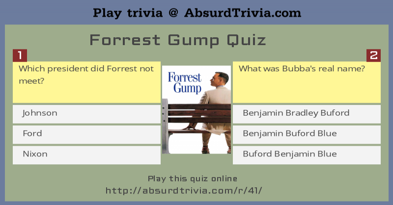 Forrest Gump Quiz