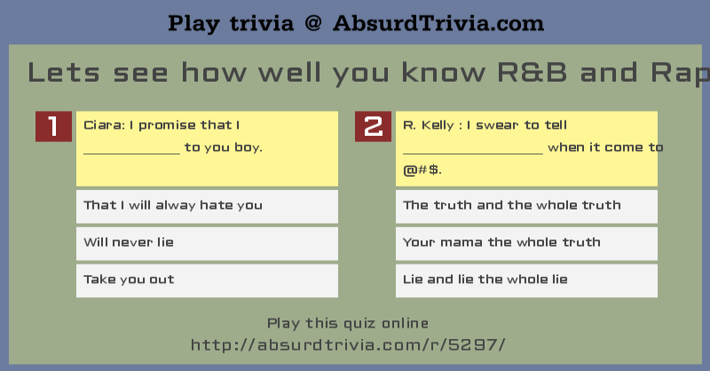 Trivia Quiz Lets See How Well You Know R B And Rap