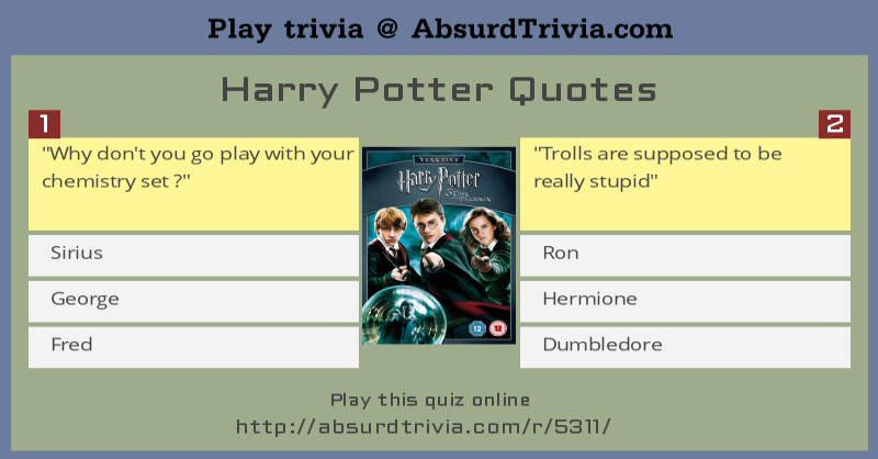 harry potter quotes trivia