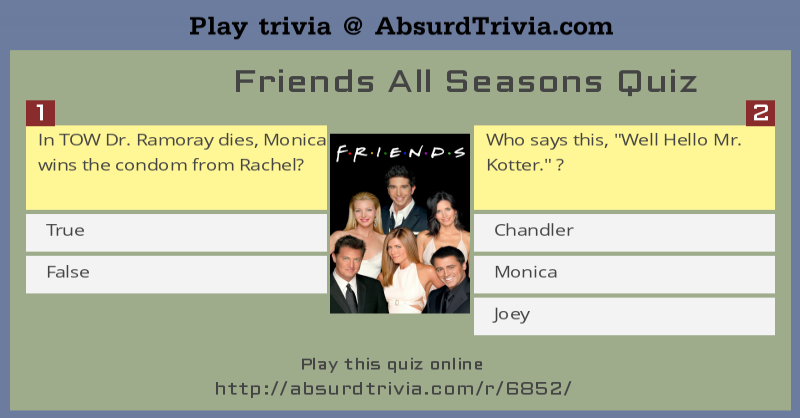 Rachel Green Through the Seasons Quiz